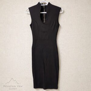 Rolla Coster black sleeveless sheath dress minimalist modern